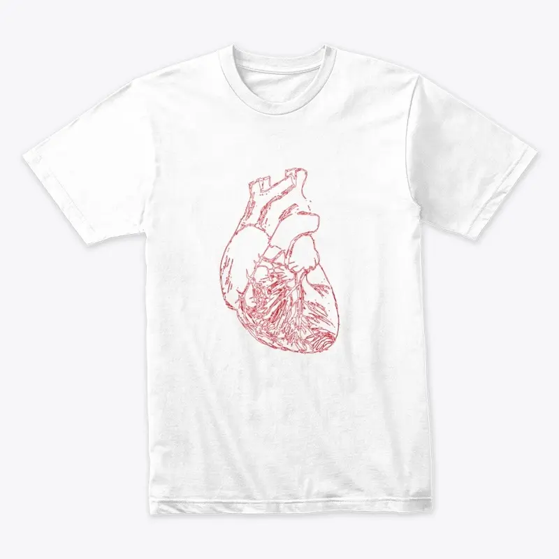 Red Heart Illustration T shirt