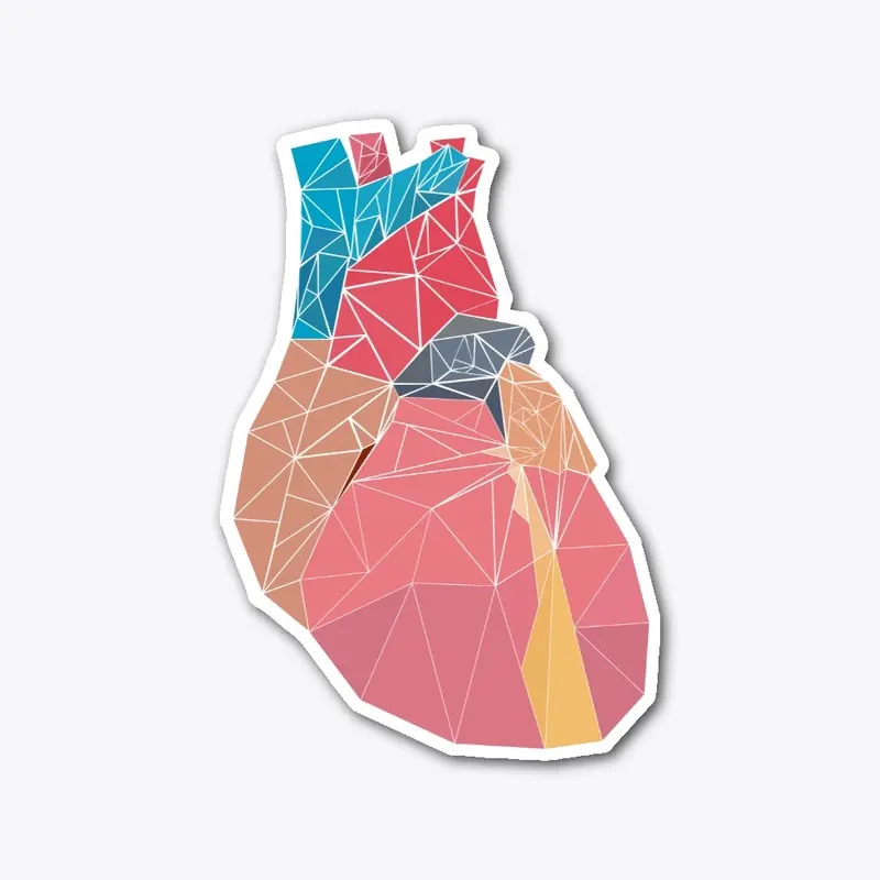 Geometric Heart Sticker